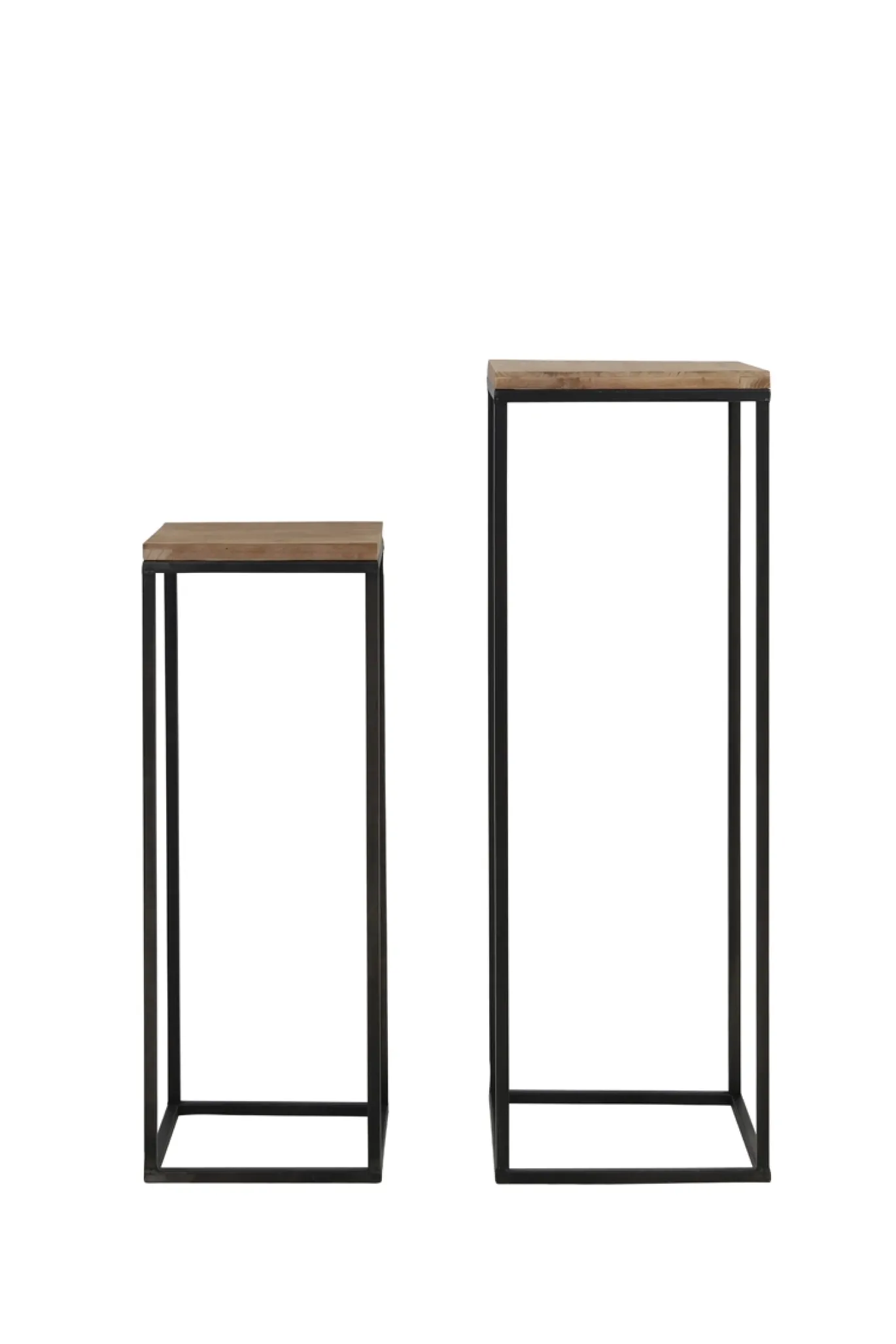 Light & Living Zuil Yarula Set van 2 Hout Naturel 82+102cm