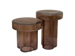 Livingfurn Bijzettafel Brix Lio Smoke Brown 40cm