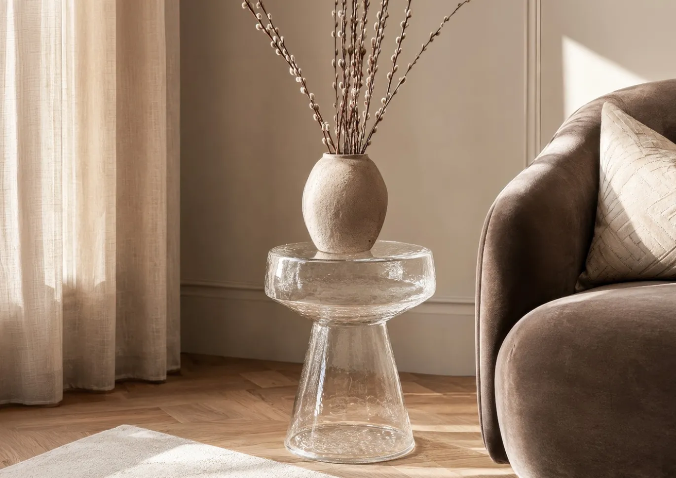 Livingfurn Bijzettafel Brix Bo Clear 37cm
