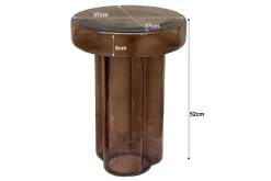 Livingfurn Bijzettafel Brix Lio Smoke Brown 37cm