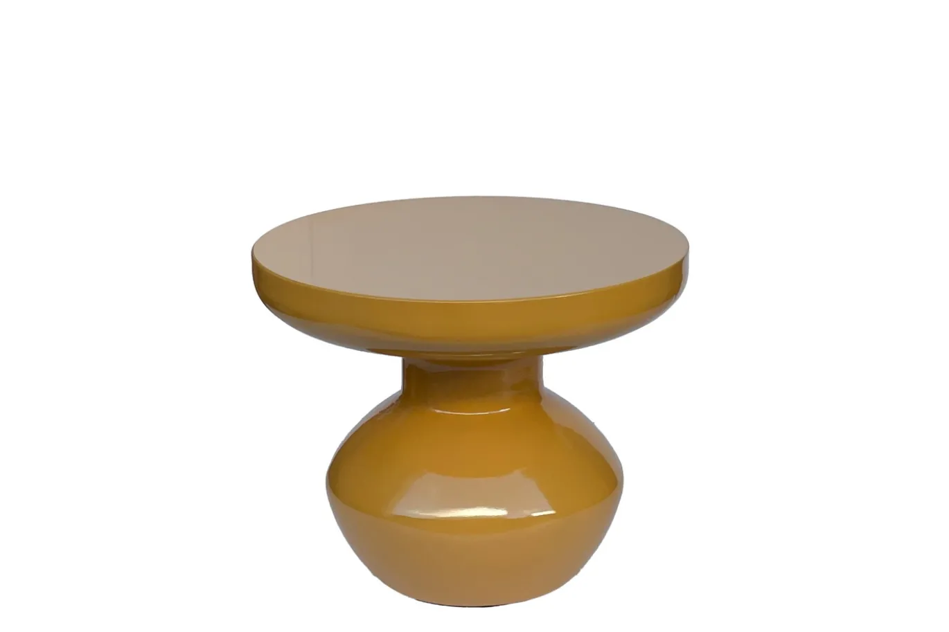 Livingfurn Bijzettafel Brix Lou Mustard Rond