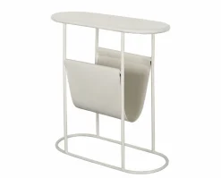 Livingfurn Bijzettafel Brix Luna Ovaal Wit