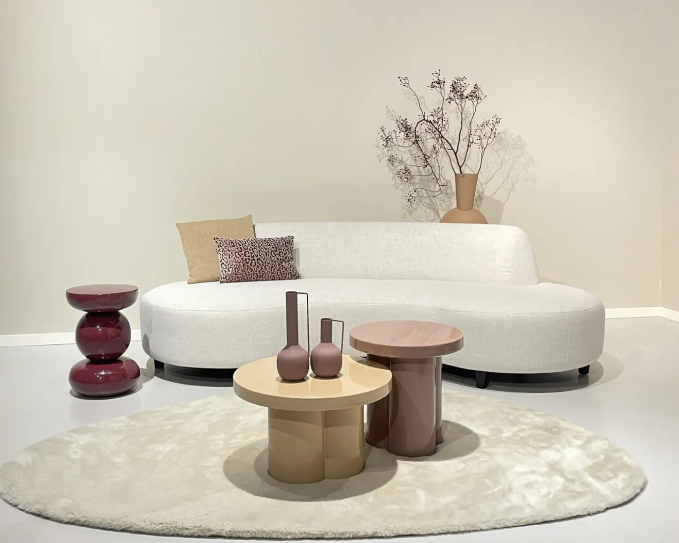 Livingfurn Bijzettafel Brix Dex Maroon