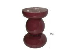 Livingfurn Bijzettafel Brix Dex Maroon