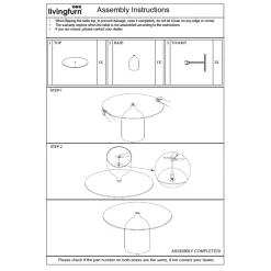Livingfurn Bijzettafel Brix Isa Glas Zwart 50cm
