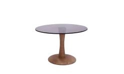 Livingfurn Bijzettafel Brix Faye Glas Almond 60cm