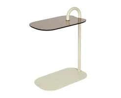 Livingfurn Bijzettafel Brix Amy Glas Beige