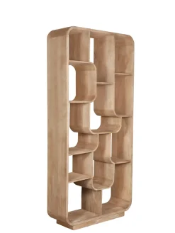 Livingfurn Boekenkast Brix Logan Almond Organisch Bruin