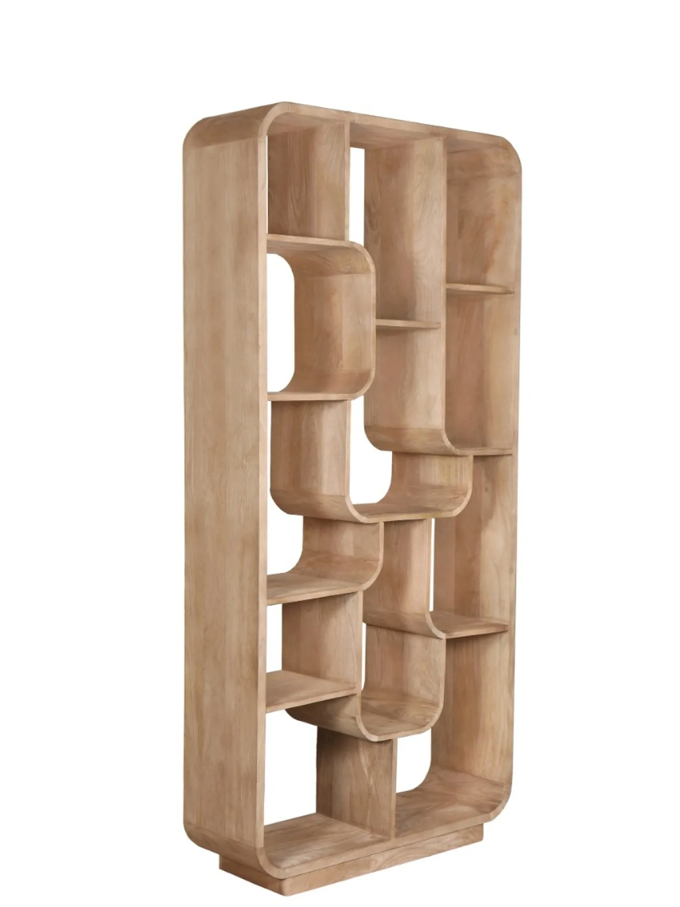 Livingfurn Boekenkast Brix Logan Almond Organisch Bruin