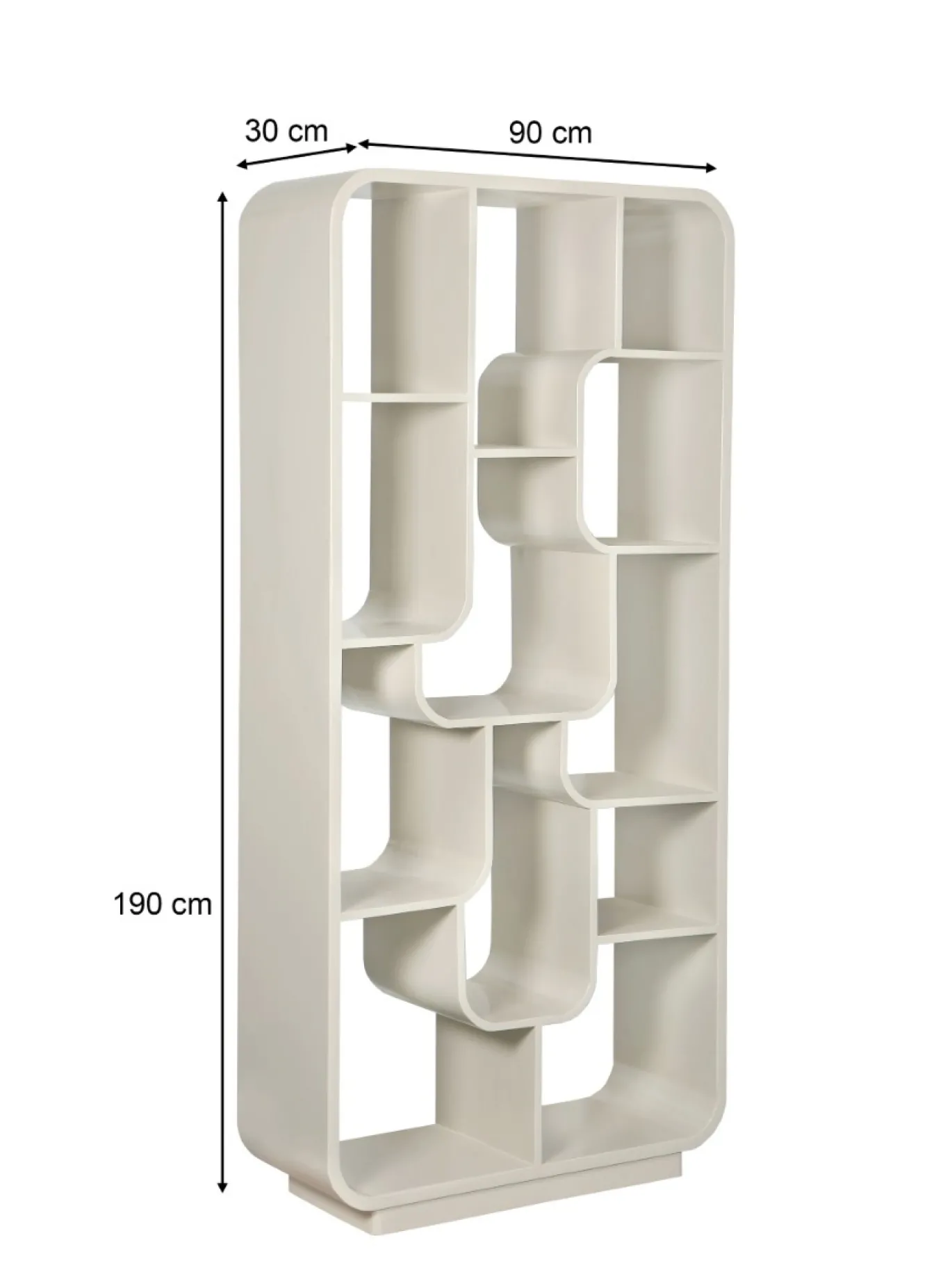 Livingfurn Boekenkast Brix Logan Organisch Off White