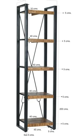 Livingfurn Boekenkast Nairobi 55 cm