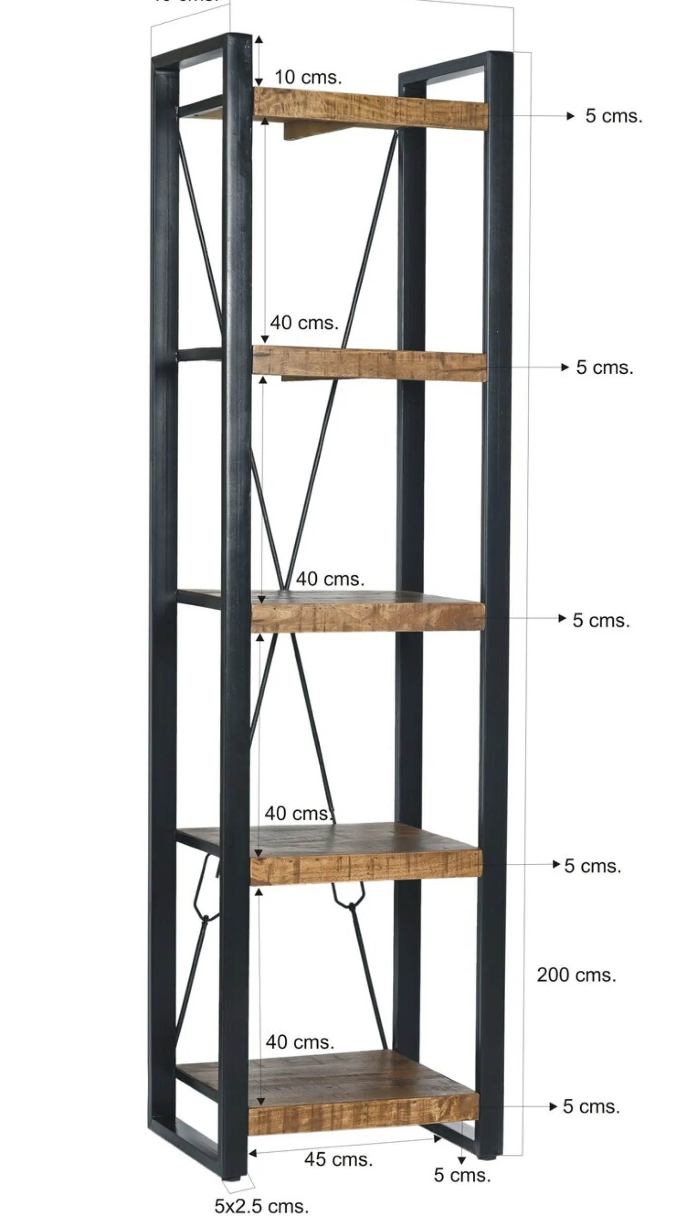 Livingfurn Boekenkast Nairobi 55 cm