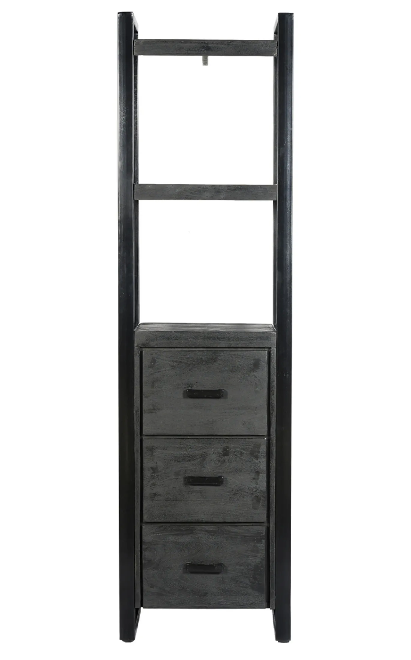 Livingfurn Boekenkast Norris Zwart 3 Laden 55x200cm