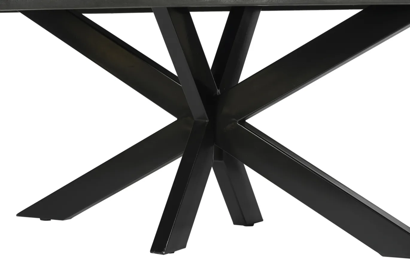 Livingfurn Boomstamtafel Norris Spider Mangohout Zwart 240cm