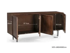Livingfurn Dressoir Elan Mangohout Bruin 180cm