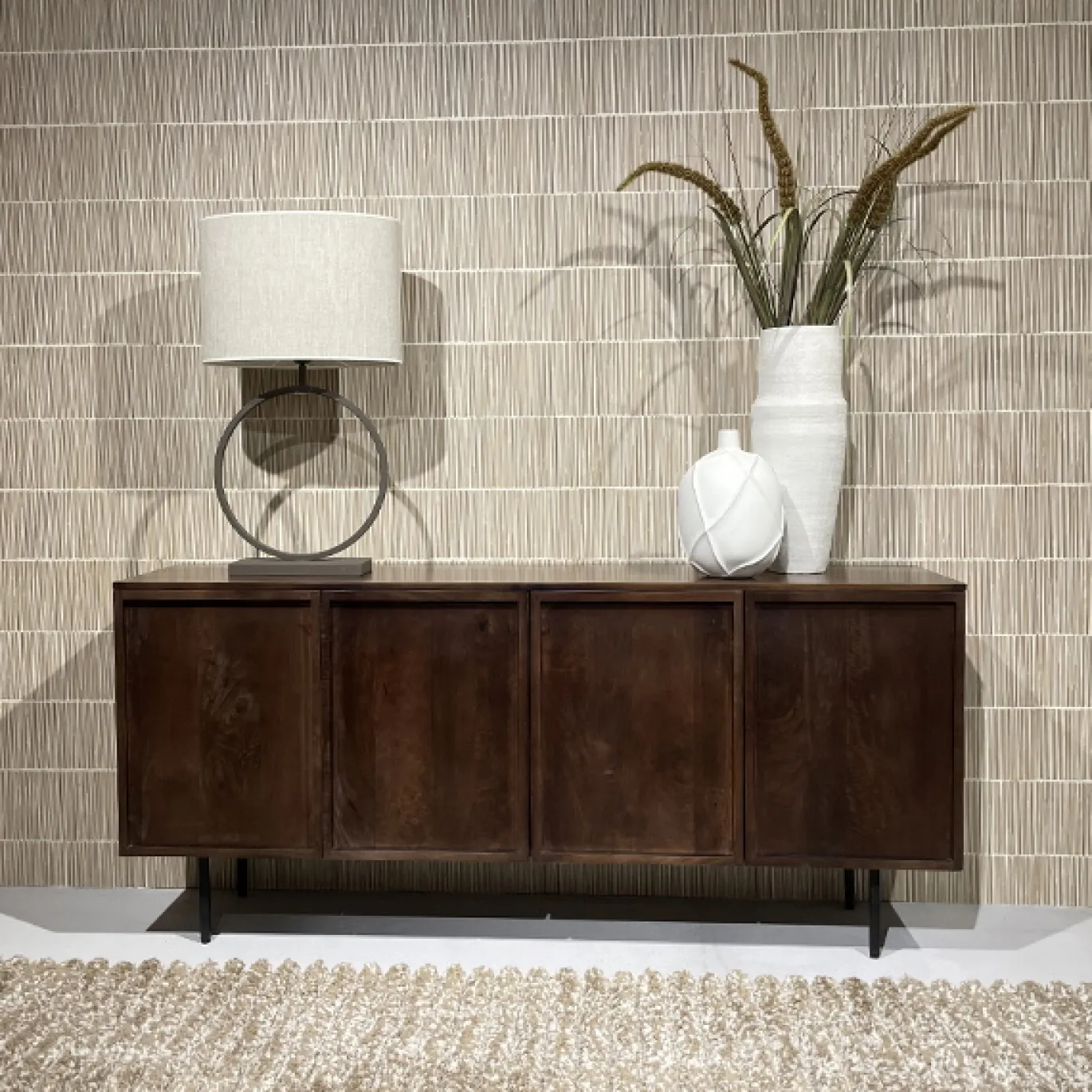 Livingfurn Dressoir Elan Mangohout Bruin 180cm