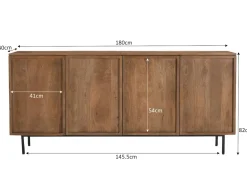 Livingfurn Dressoir Elan Naturel 180cm