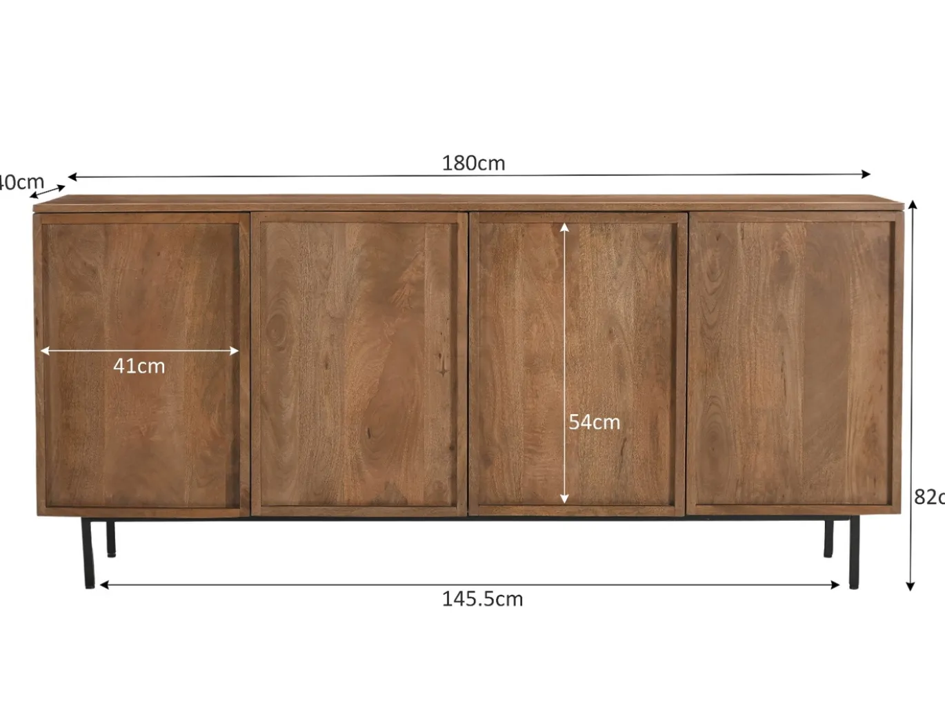 Livingfurn Dressoir Elan Naturel 180cm