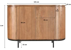 Livingfurn Dressoir Noor Naturel 115cm Mangohout