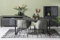Livingfurn Dressoir Norris Zwart 180cm