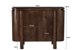 Livingfurn Dressoir Salano Mango Bruin 105cm