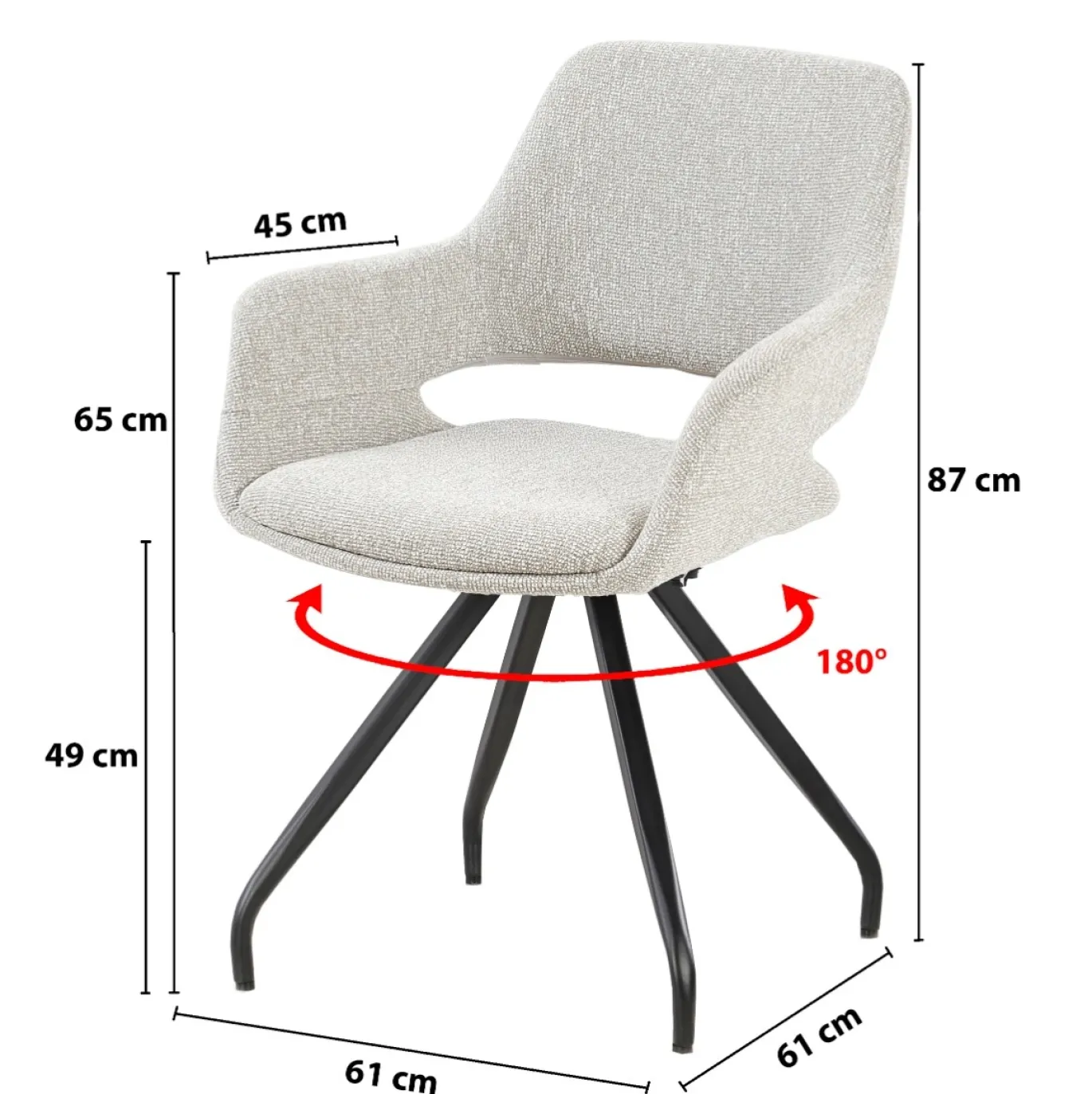 Livingfurn Eetkamerstoel Capp Lodge Beige