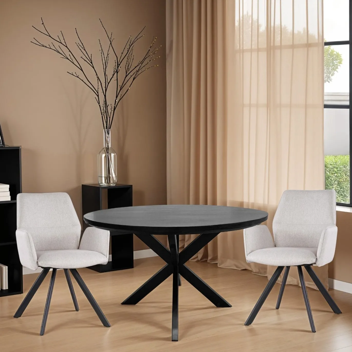 Livingfurn Eetkamerstoel Diana Beige