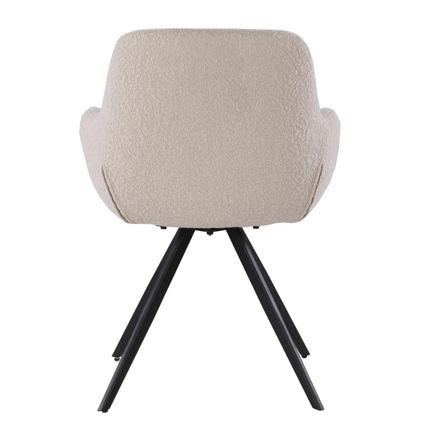 Livingfurn Eetkamerstoel Doreen Bouclé Beige Draaibaar