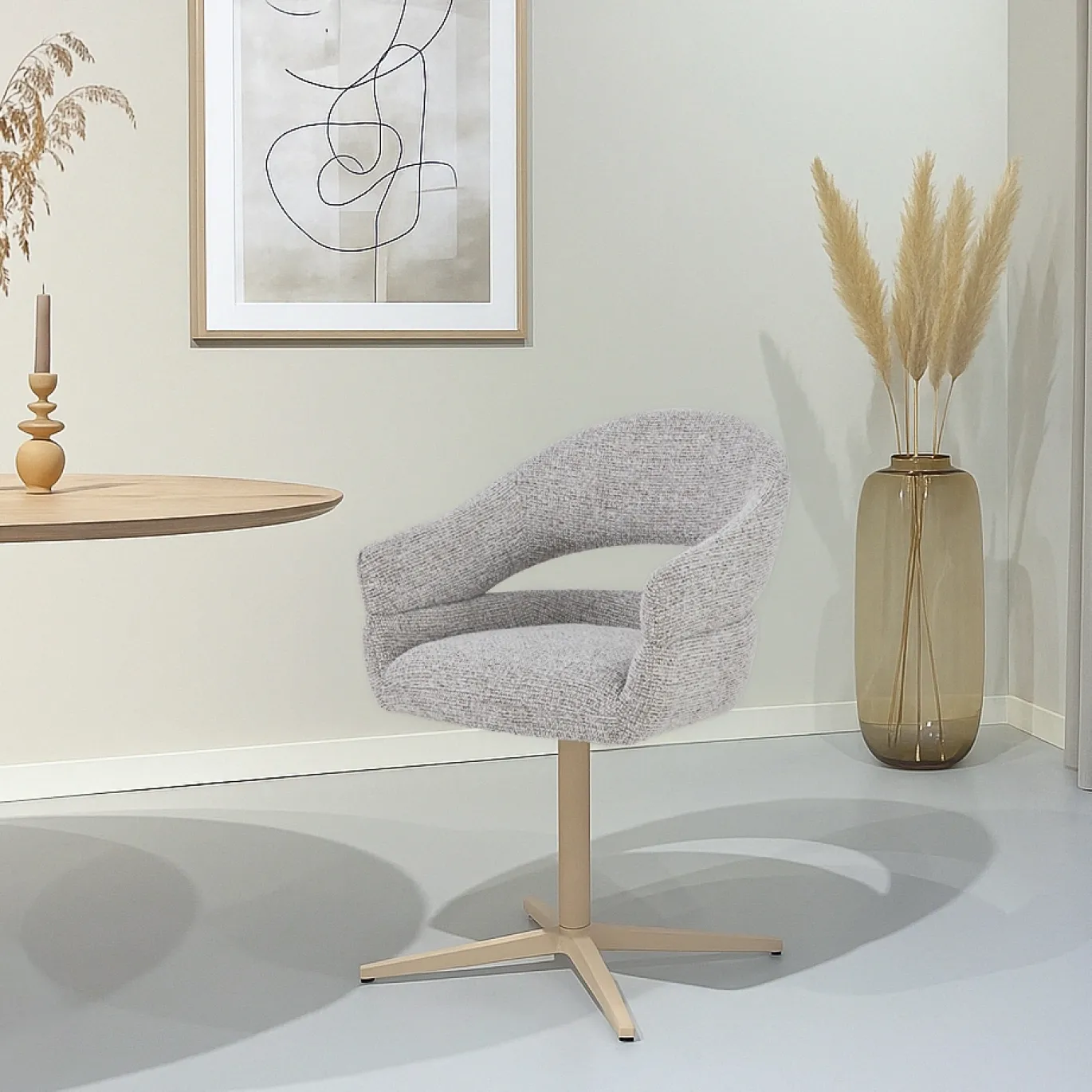 Livingfurn Eetkamerstoel Jade Beige