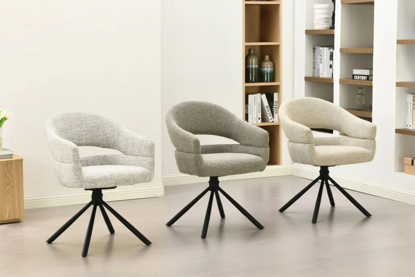 Livingfurn Eetkamerstoel Linn Taupe