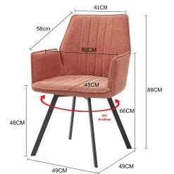 Livingfurn Eetkamerstoel Louise Blush