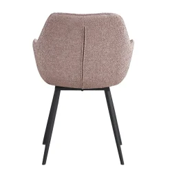 Livingfurn Eetkamerstoel Luca Boucle Vintage Pink