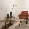 Livingfurn Eetkamerstoel Luca Boucle Leaf Bruin