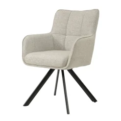 Livingfurn Eetkamerstoel Tori Zand/Zwart