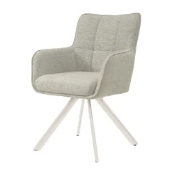 Livingfurn Eetkamerstoel Tori Zand/Wit
