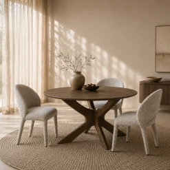 Livingfurn Eetkamertafel Brix Montreaux Round Brown 130cm