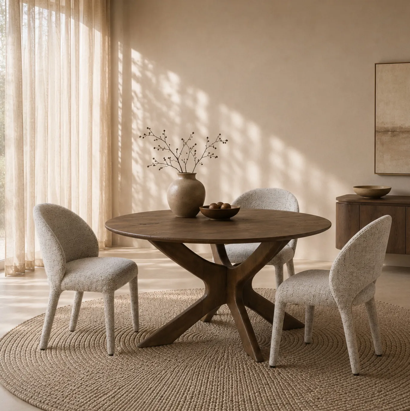Livingfurn Eetkamertafel Brix Montreaux Round Brown 130cm