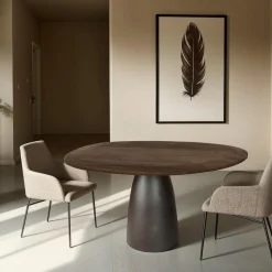 Livingfurn Eetkamertafel Brix Marron Mango 140cm