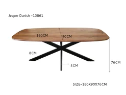 Livingfurn Eetkamertafel Jesper 180cm