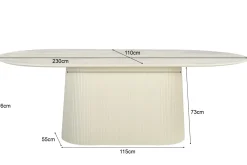 Livingfurn Eetkamertafel Patrice Mango 230cm