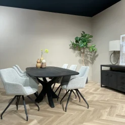 Livingfurn Eettafel Brix Montreaux Zwart 220cm