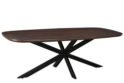 Livingfurn Eettafel Jesper Deens Ovaal Bruin 180cm Mangohout
