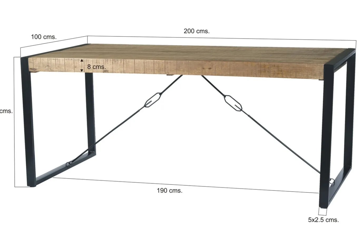 Livingfurn Eettafel Nairobi 200x100 cm