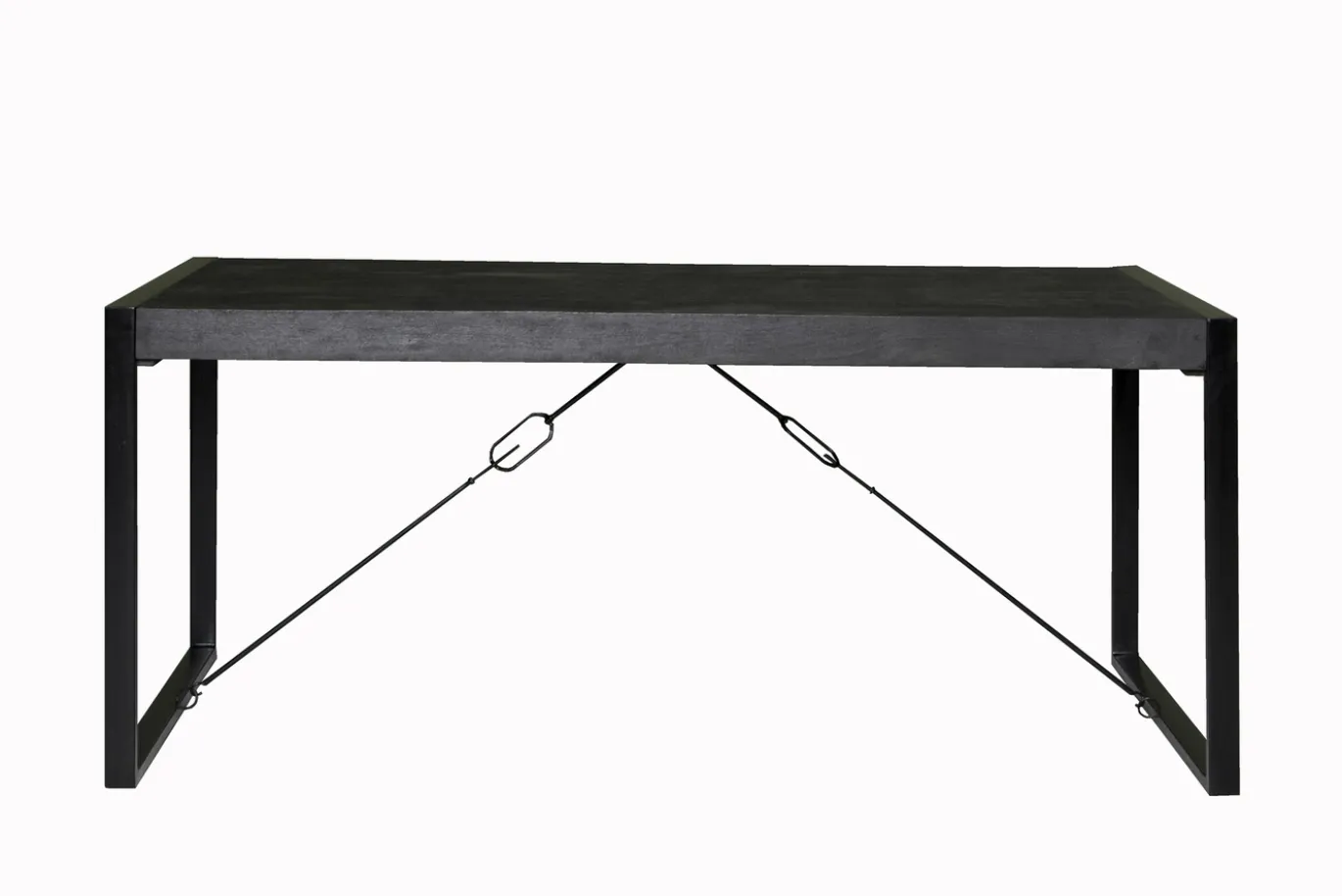 Livingfurn Eettafel Norris Mangohout Zwart 180cm