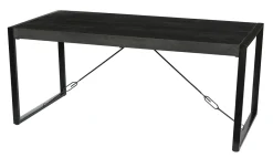Livingfurn Eettafel Norris Mangohout Zwart 180cm
