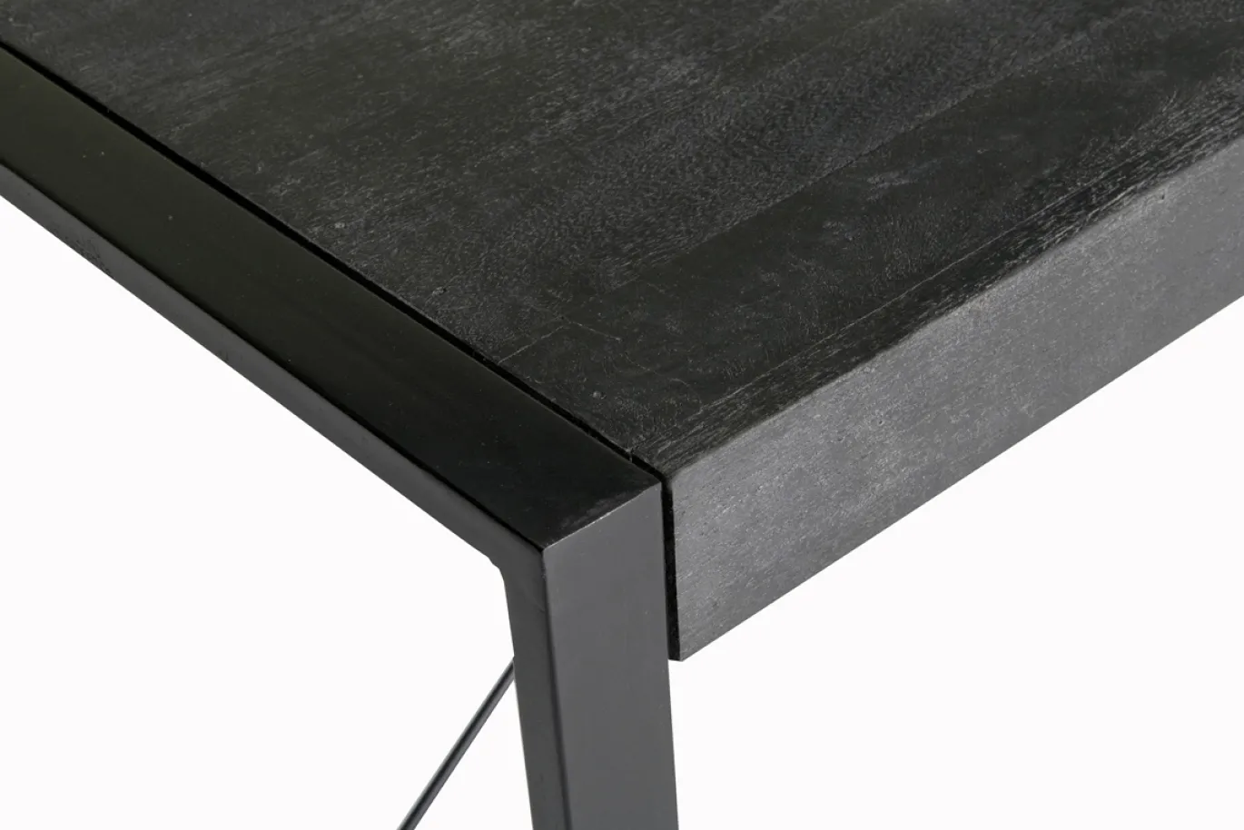 Livingfurn Eettafel Norris Mangohout Zwart 180cm