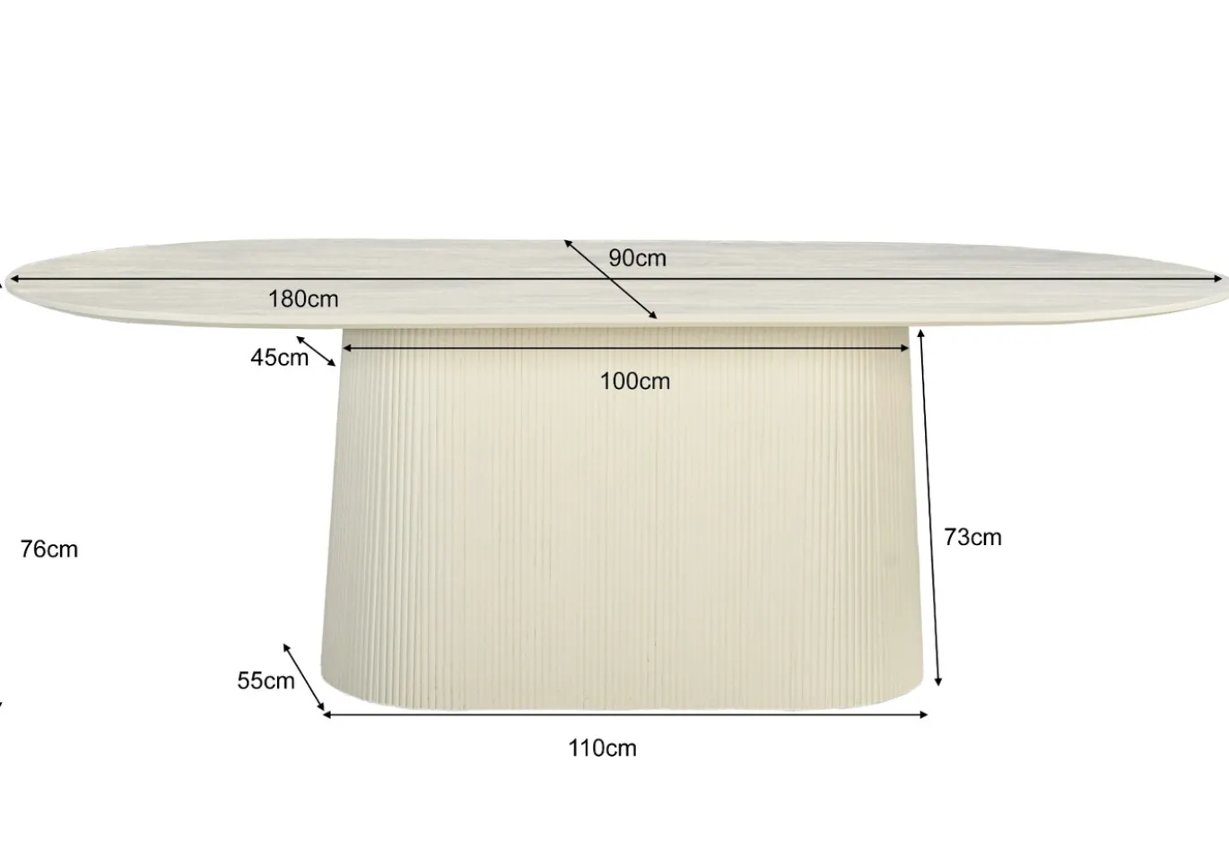 Livingfurn Eettafel Patrice 180cm