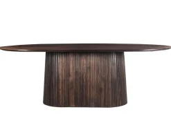 Livingfurn Eettafel Salvator Walnoot 200cm Mangohout Ovaal