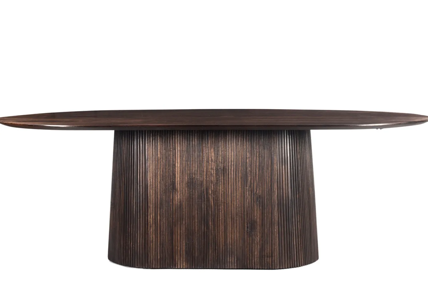 Livingfurn Eettafel Salvator Walnoot 200cm Mangohout Ovaal