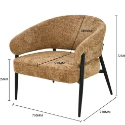 Livingfurn Fauteuil Dilan Venga Cognac Geel